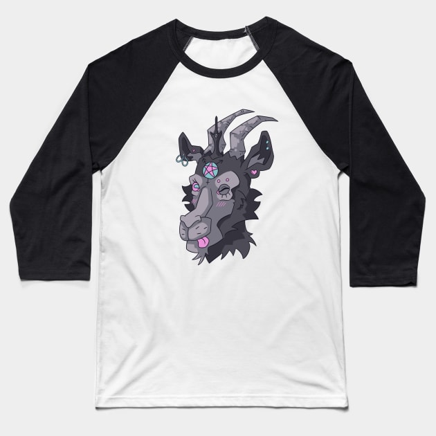 Non-Binary Baphomet Baseball T-Shirt by ShayMcVay